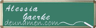 Alessia Gaerke Visitenkarte